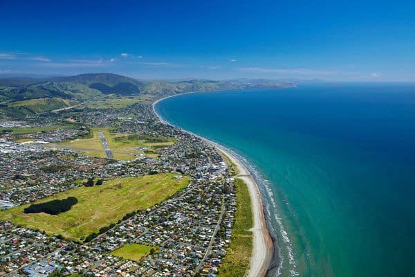 Kapiti Coast, Wellington region, North Island, New Zealand - aerial
